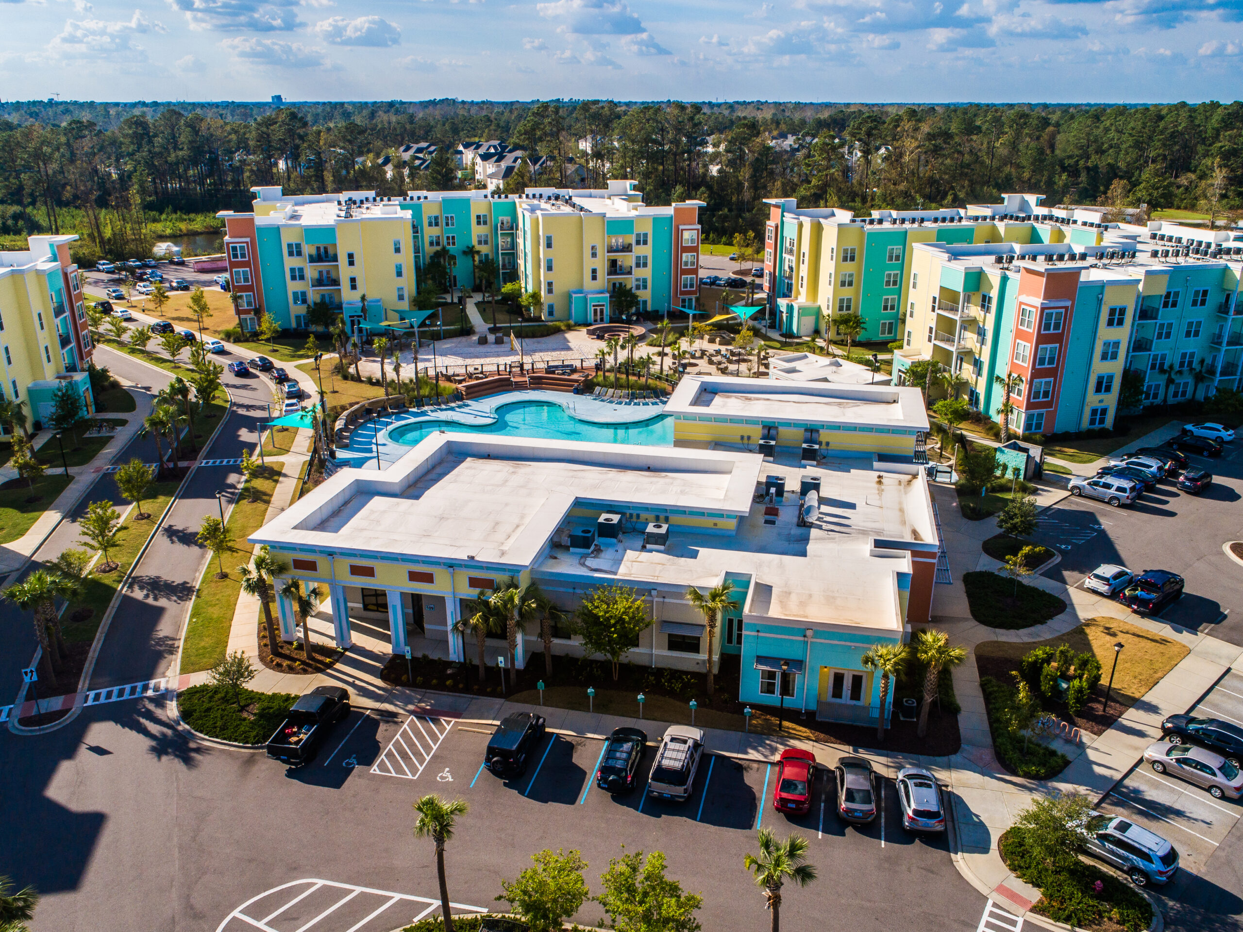Exterior buildings at Progress 910, apartments near UNCW