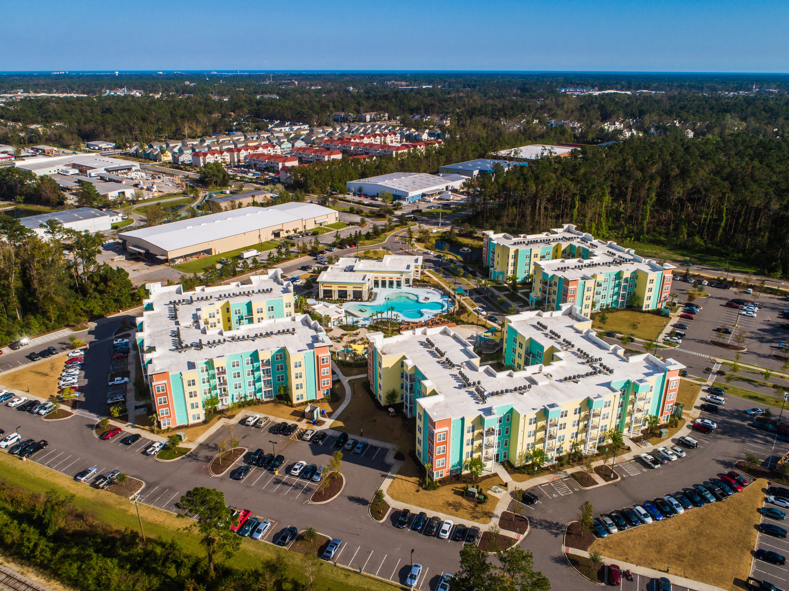 Student housing community at Progress 910, Cape Fear apartments in Wilmington, NC.